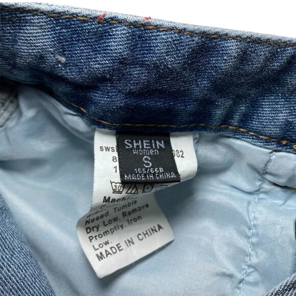 Shein Women’s Small Light Blue Wash Rolled Hem Basic Denim Shorts - Picture 5 of 6